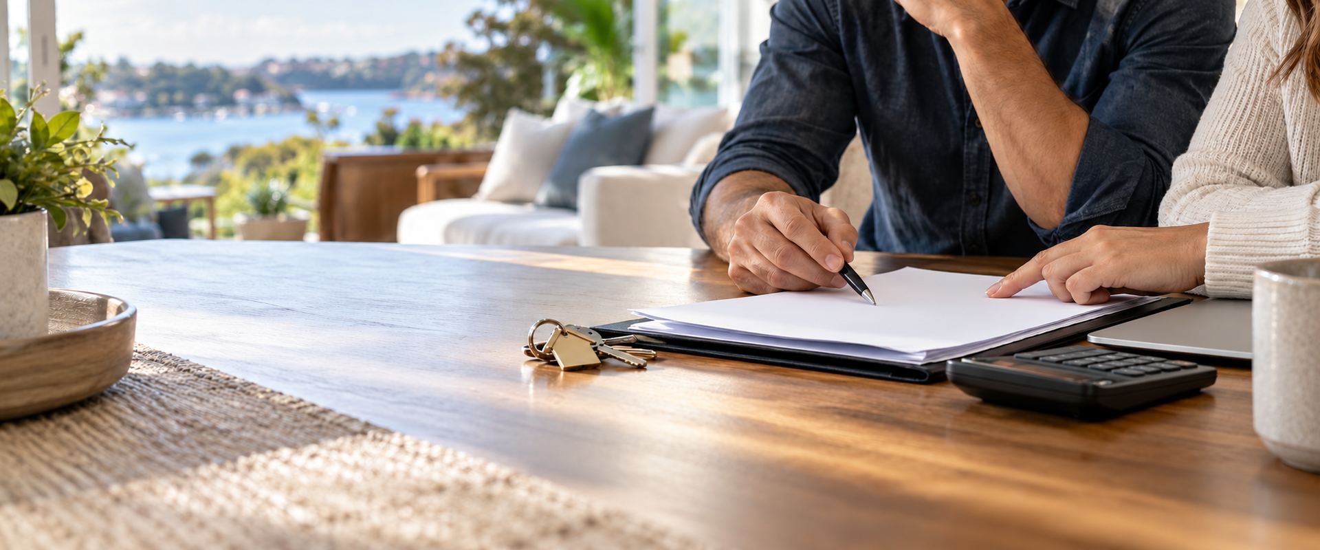 deposit scheme vs stamp duty exemption - a comparison sheet laid out on a table beside house keys