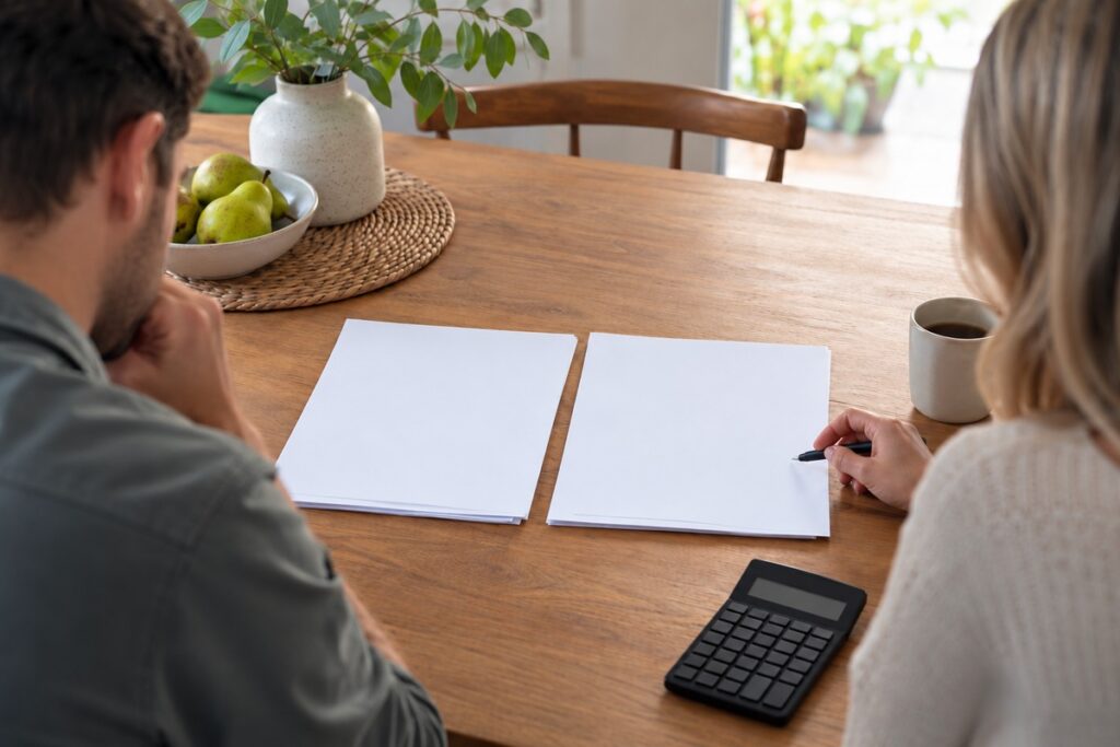 Guide to Refinancing a Home Loan in NSW - two mortgage statements side by side on a dining table