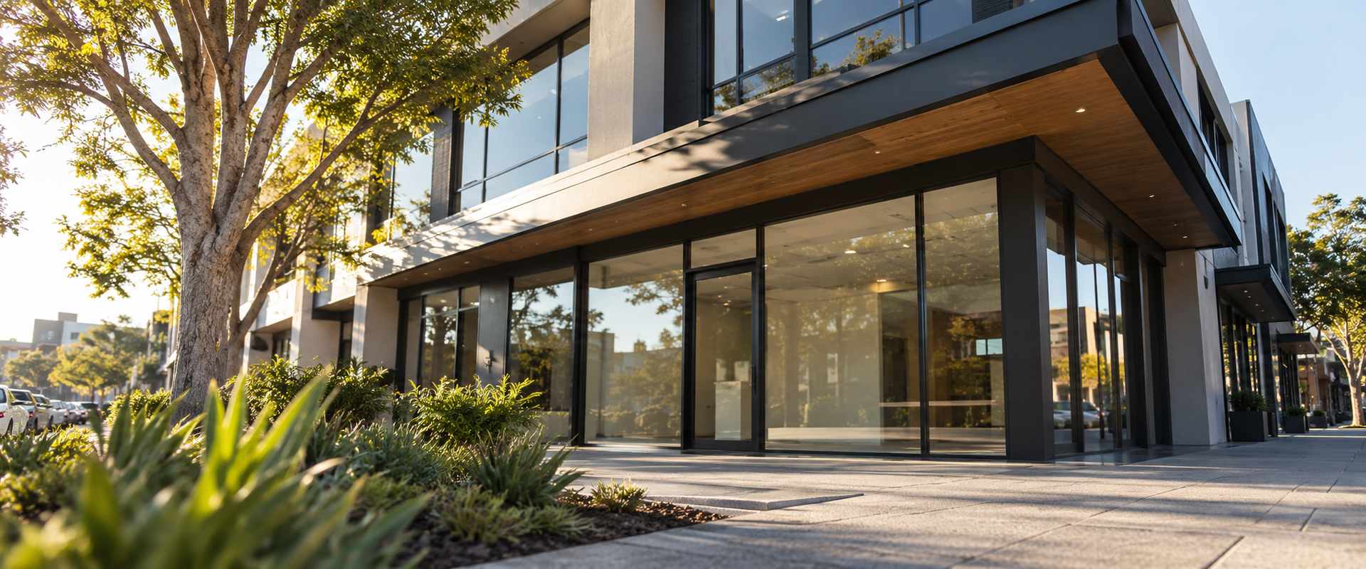 lease doc lending australia - a two storey commercial premises with a lease sign in the window