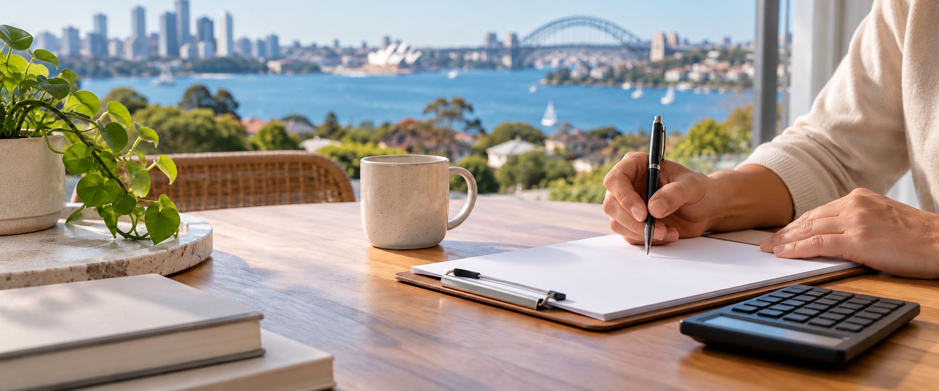 mortgage application paperwork nsw - a printed checklist on a clipboard beside a pen and calculator
